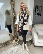 Aztec Scarf - Black/Cream