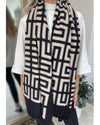 Aztec Scarf - Black/Cream